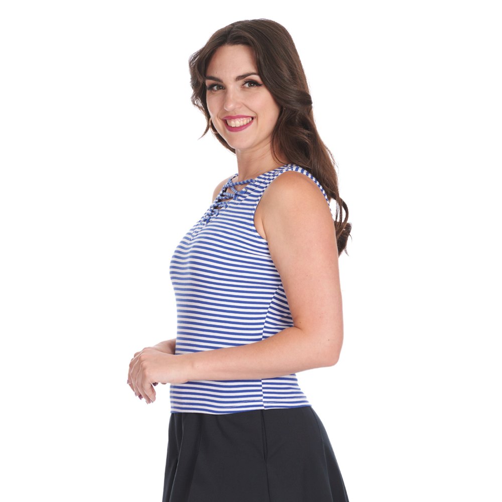 Banned - Set Sail Ärmelloses Top - Blau
